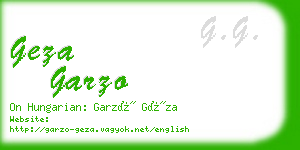 geza garzo business card